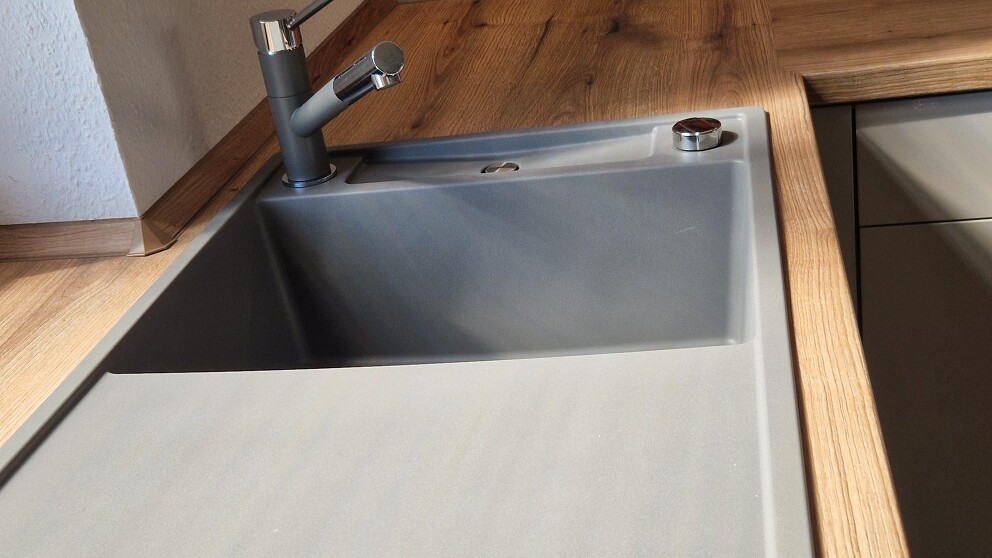 Detailansicht - Einbauspüle von Blanco mit passendem Einhebelmischer 